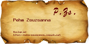 Pehm Zsuzsanna névjegykártya