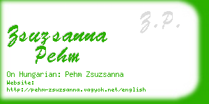 zsuzsanna pehm business card